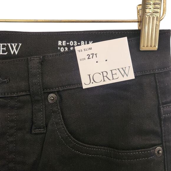 NWT J. Crew Tall Slim Jean Black 27T - Picture 3 of 7